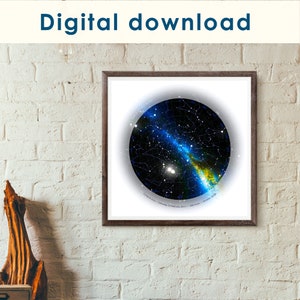 Carte du ciel téléchargeable Night We Met, carte personnalisée du ciel nocturne, cadeau Saint Valentin, carte du ciel anniversaire de mariage, cadeau d'anniversaire