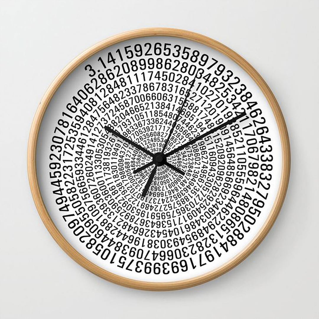 Pi Wanduhr, Mathematik Geschenk, Geschenk für Mathelehrer