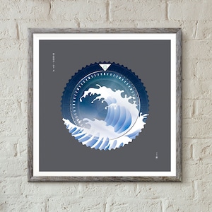 Seiko SKX Diver Watch Art Print: Hokusai Wave Horology Wall Decor