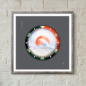 SKX Diver illustration Watch Art Print: Horology Wall Hanging