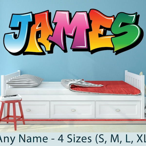 Personalised Wall Stickers for Boys/Girls/Kids Bedroom or Nursery - Wall Art Personalized Graffiti Decal X Large Size