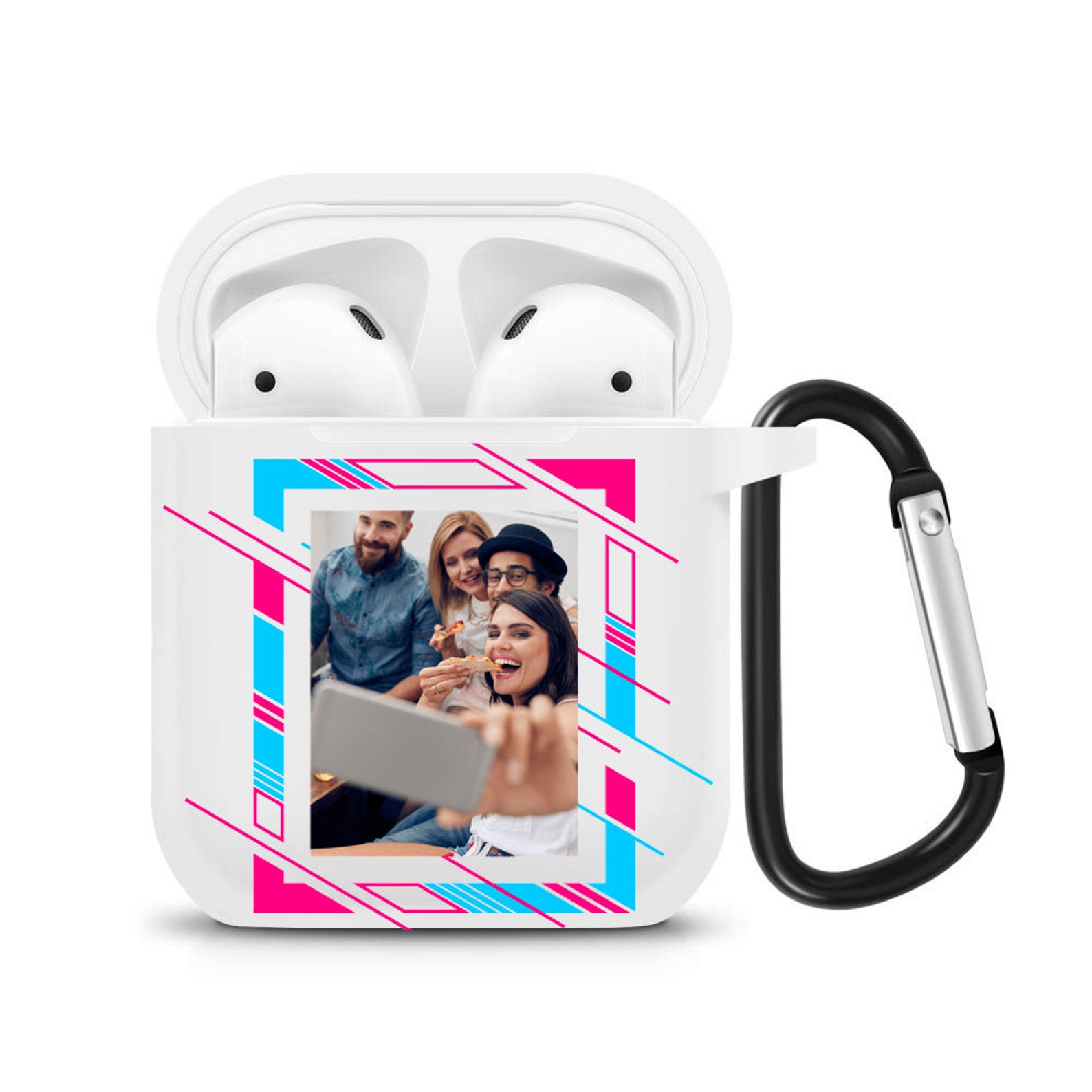 Custom Personalised Airpod Case Cover Clear White Silicone Etsy
