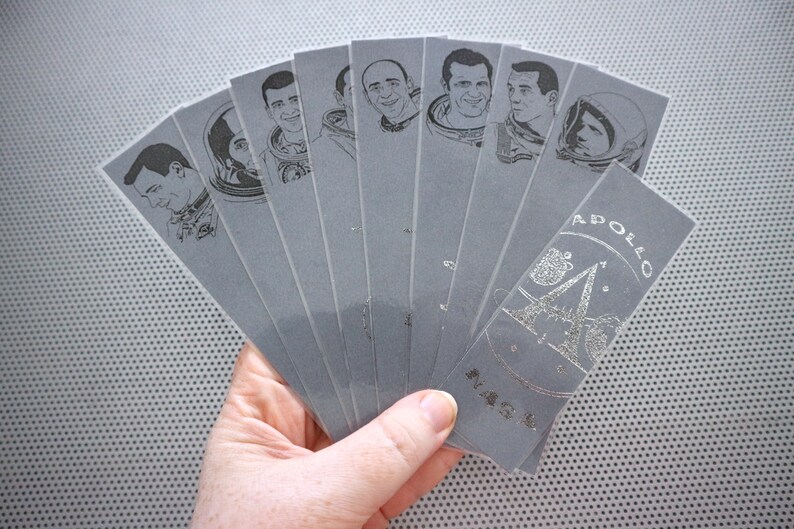 Apollo Astronauts bookmarks set of 9 handmade NASA space | Etsy