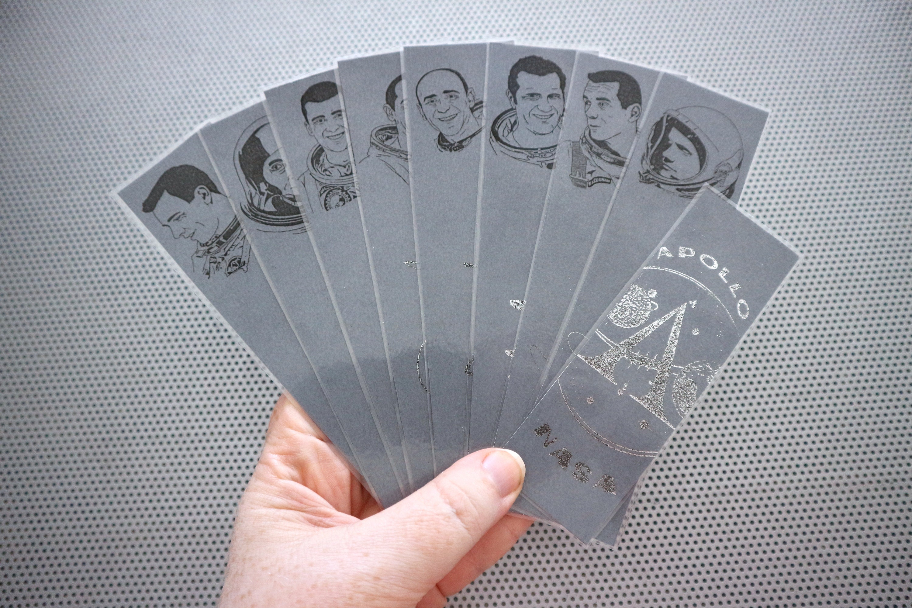 Apollo Astronauts bookmarks set of 9 handmade NASA space | Etsy