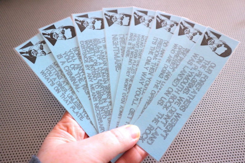 Freedom Bookmarks Malcolm X Bookmarks Set of 9 Quote Print Portrait Book Mark Nation of ...
