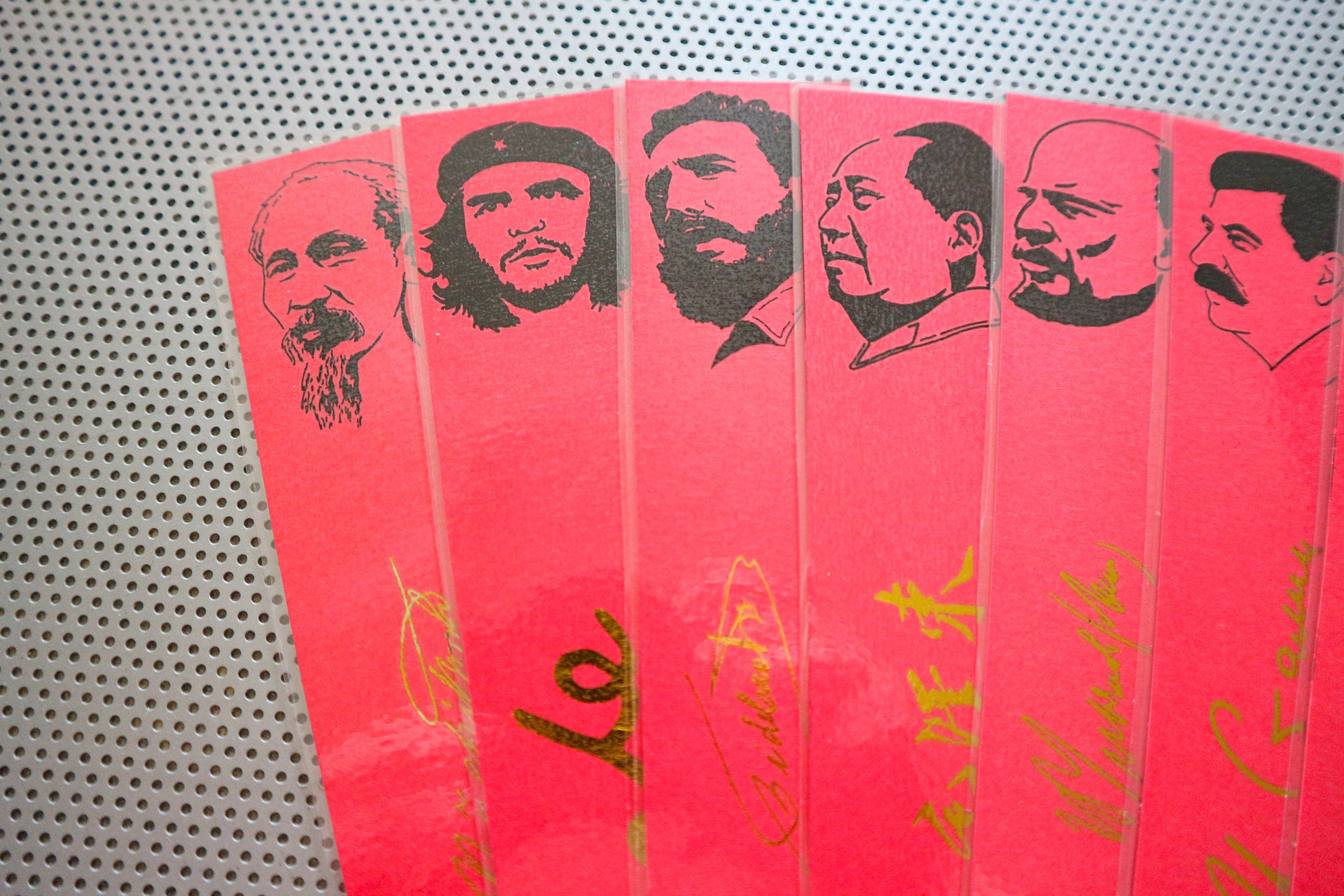 Communists Bookmarks Set / Nine Handmade Portrait Book Marks / Black ...