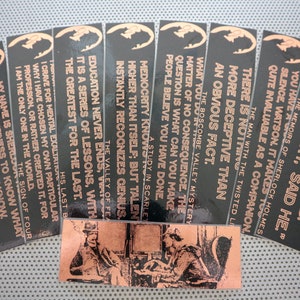 Sherlock Holmes bookmarks / set of 9 handmade quotes mystery classic book thrillers Arther Conan Doyle / Dr Watson quotes rose gold black