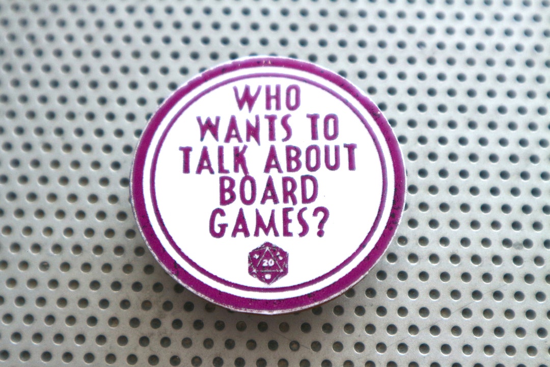 Board Game Pin. Gamer Geek 1.5 Pinback Button. Boardgames Nerds D&D RPG