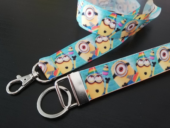 Minions All Over Print LANYARD ID Holder Keychain 