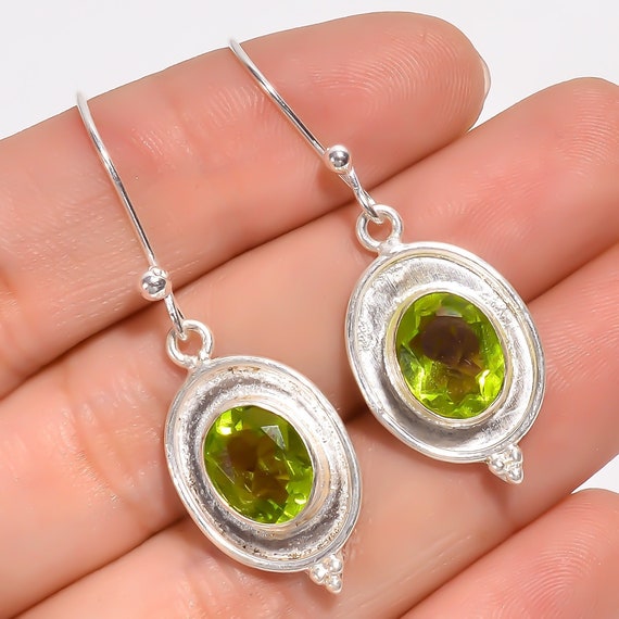 Sterling Silver Celtic Knot and Genuine Peridot Hook Earrings – Silver  Insanity