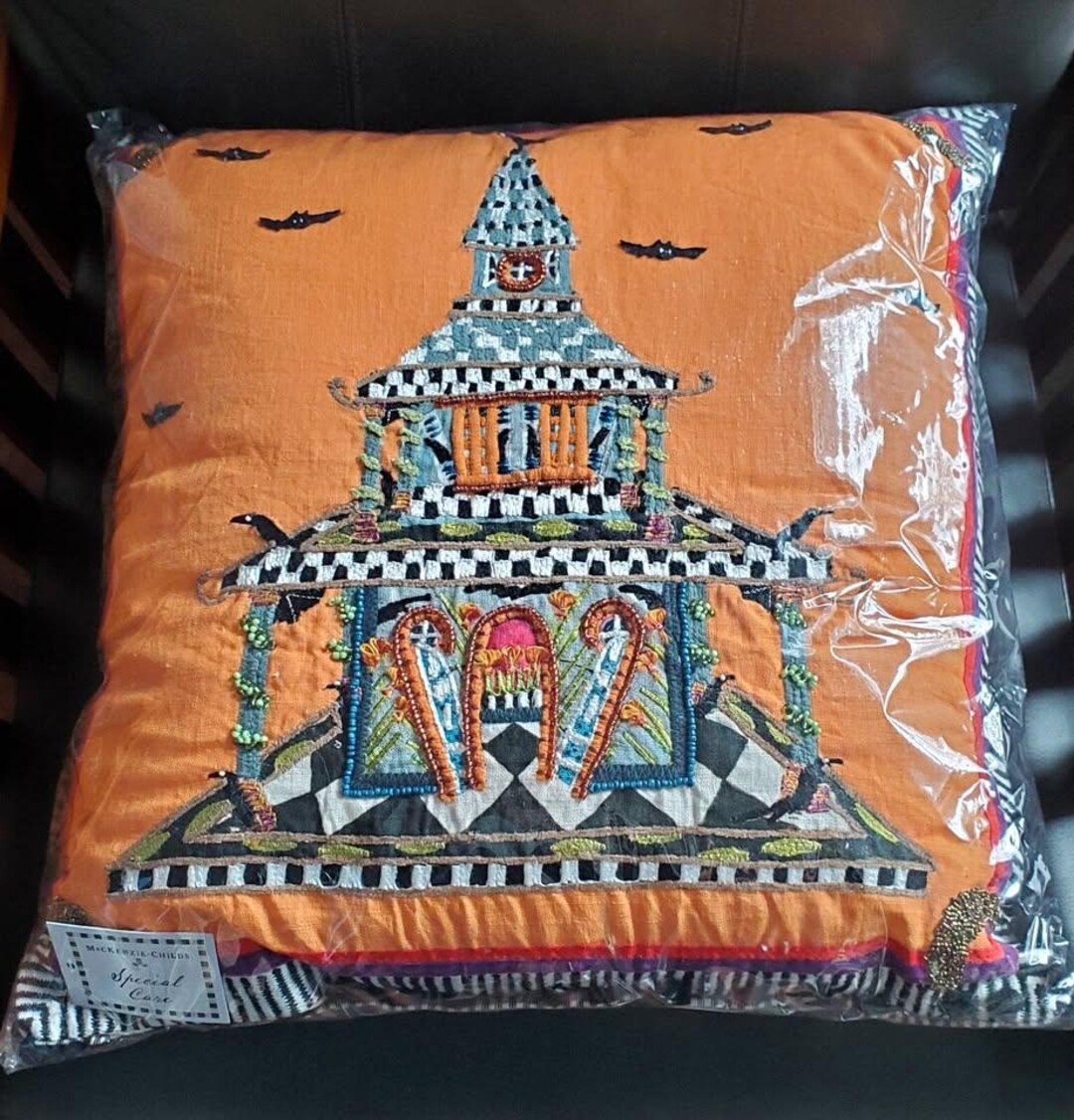 Mackenzie Childs Courtly Check Halloween Haunted House Autumn Fall ...