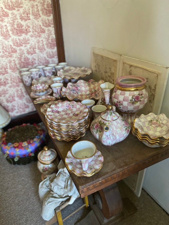 Mackenzie Childs Ceramic Majolica Honeymoon Lemon Curd Butter