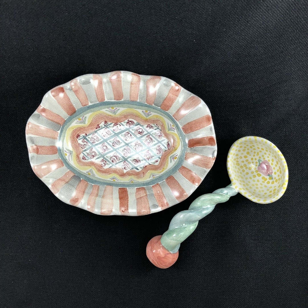 レア廃盤青花磁器 マッケンジーチャイルズ 花瓶置き物小