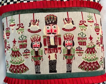 Mackenzie Childs holiday decoration Nutcracker Courtly Check  Designer High-end  Holiday Christmas Pillow 20x20 - 3 available