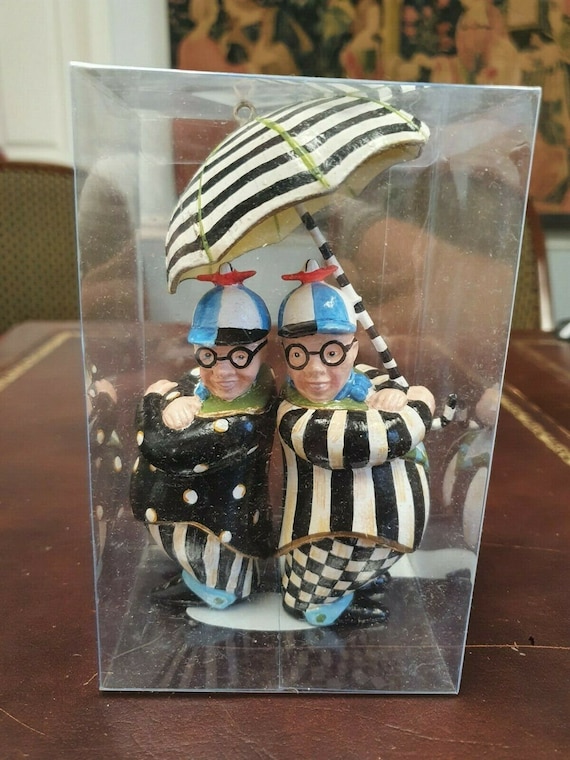Mackenzie Childs Christmas Tree Ornament Tweedle Dee and Dum