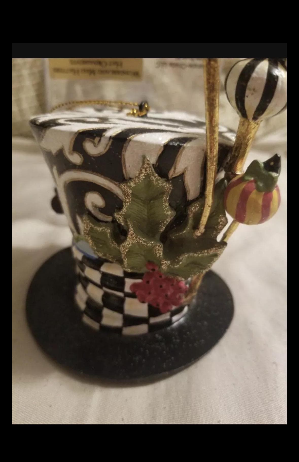 Mackenzie Childs Christmas Ornament NEW in Box Alice in