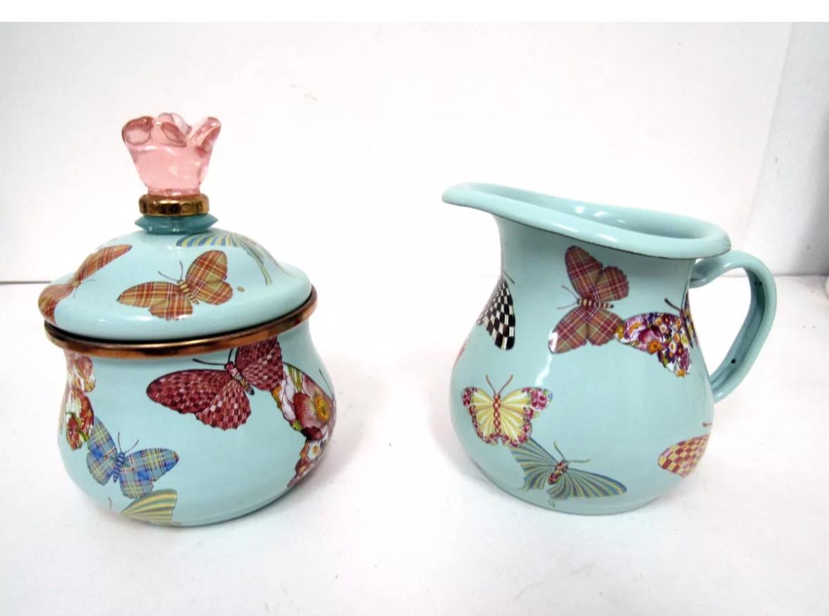 新作 マッケンジーチャイルズ 蝶 花柄　ソルト・ペッパー入れセット 新作 マッケンジーチャイルズ 蝶 花柄 ソルト・ペッパー入れセット