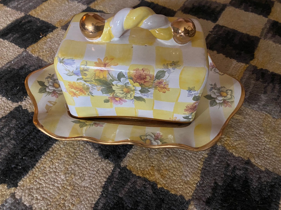 MacKenzie-Childs  Courtly Check Butter Box