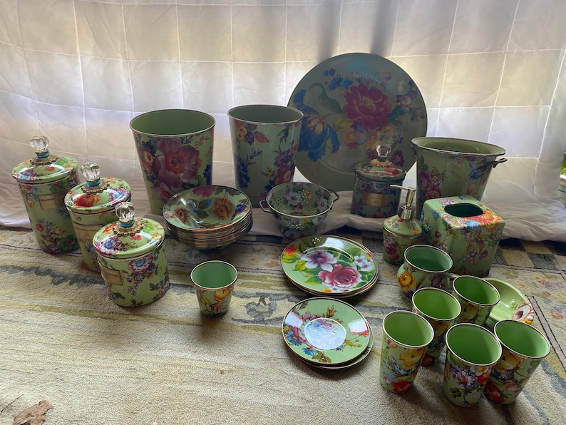 MacKenzie-Childs Flower Market Ice Bucket - Thumbnail 2