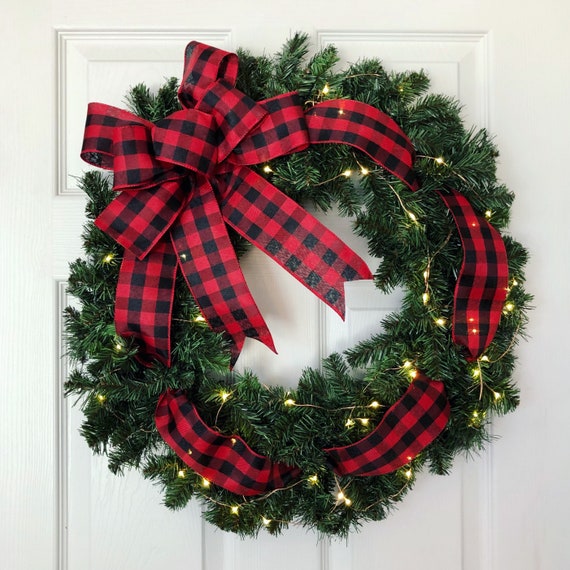 Buffalo sale plaid wreath