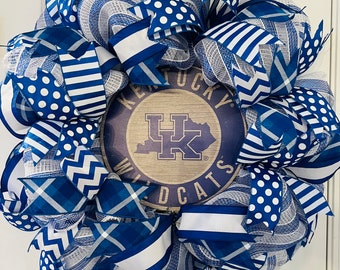 University of Kentucky Wreath, UK Wreath, Wildcats Wreath, Kentucky Wreath, UK Football Wreath, Kentucky Football, Wildcats Decor