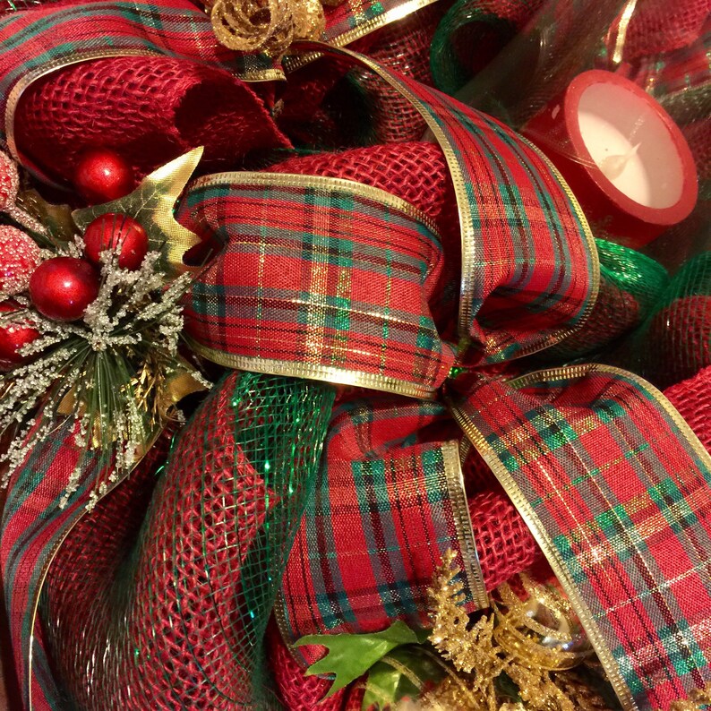 Christmas centerpiece holiday centerpiece burlap Christmas  Etsy