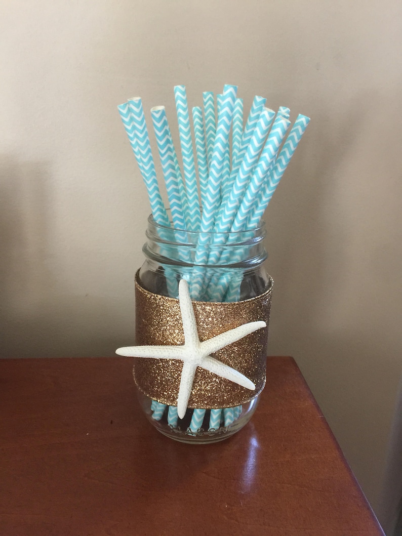 Nautical Mason Jar Vases Starfish Vase Mason Jar Vase Set Etsy