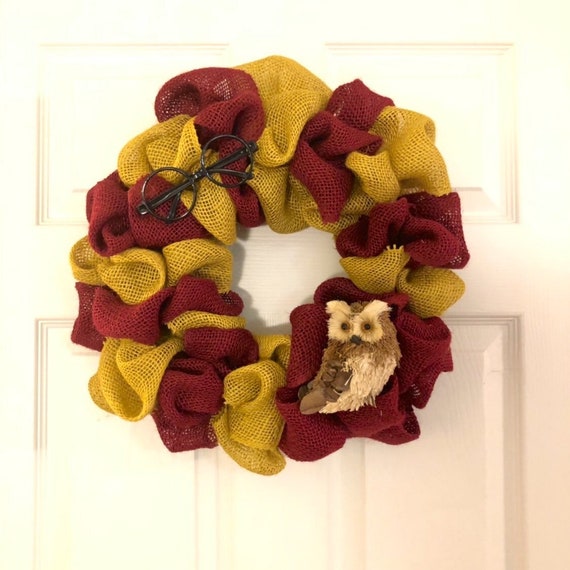 Harry Potter Wreath, Harry Potter Decor, Harry Potter Decorations, Harry  Potter Shower, Gryffindor Decor, Gryffindor Wreath, Harry Potter 