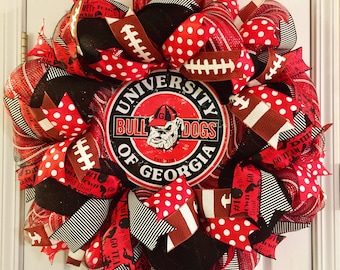 UGA wreath, University of Georgia wreath, best UGA wreath, Bulldogs wreath, Georgia wreath, UGA football wreath, Georgia football wreath,
