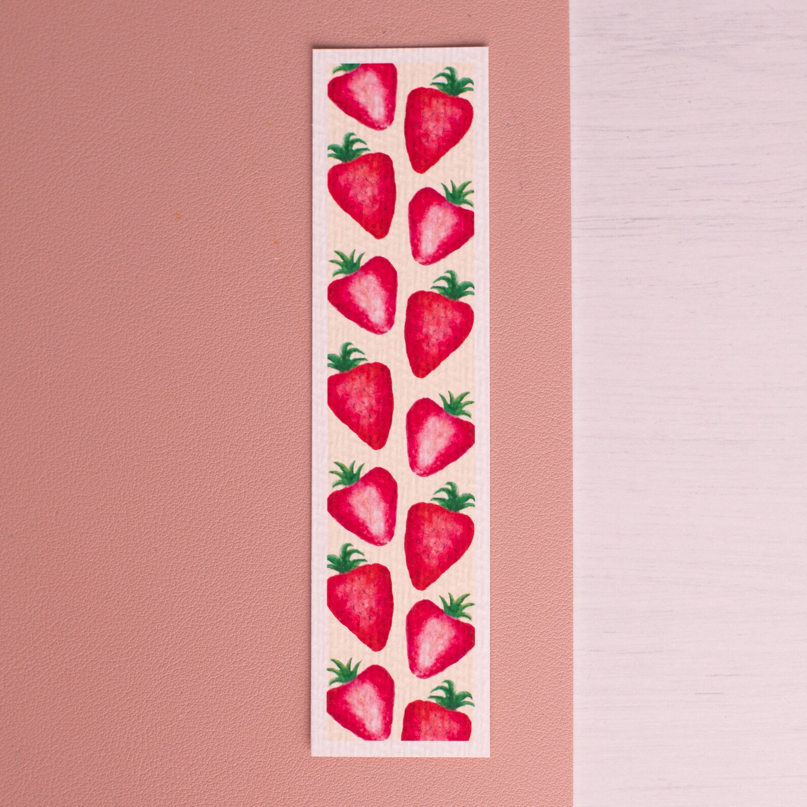 Strawberry Watercolour Bookmark Etsy