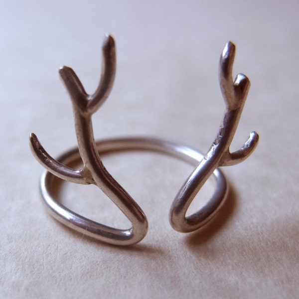 Bague // "Bois  de cerf" argent 925