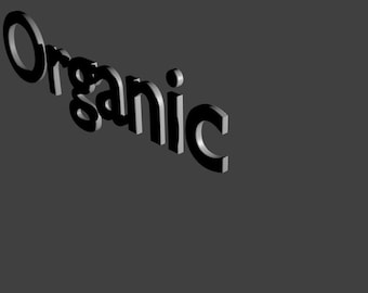 Este diseño dice "Orgánico", un archivo PNG.