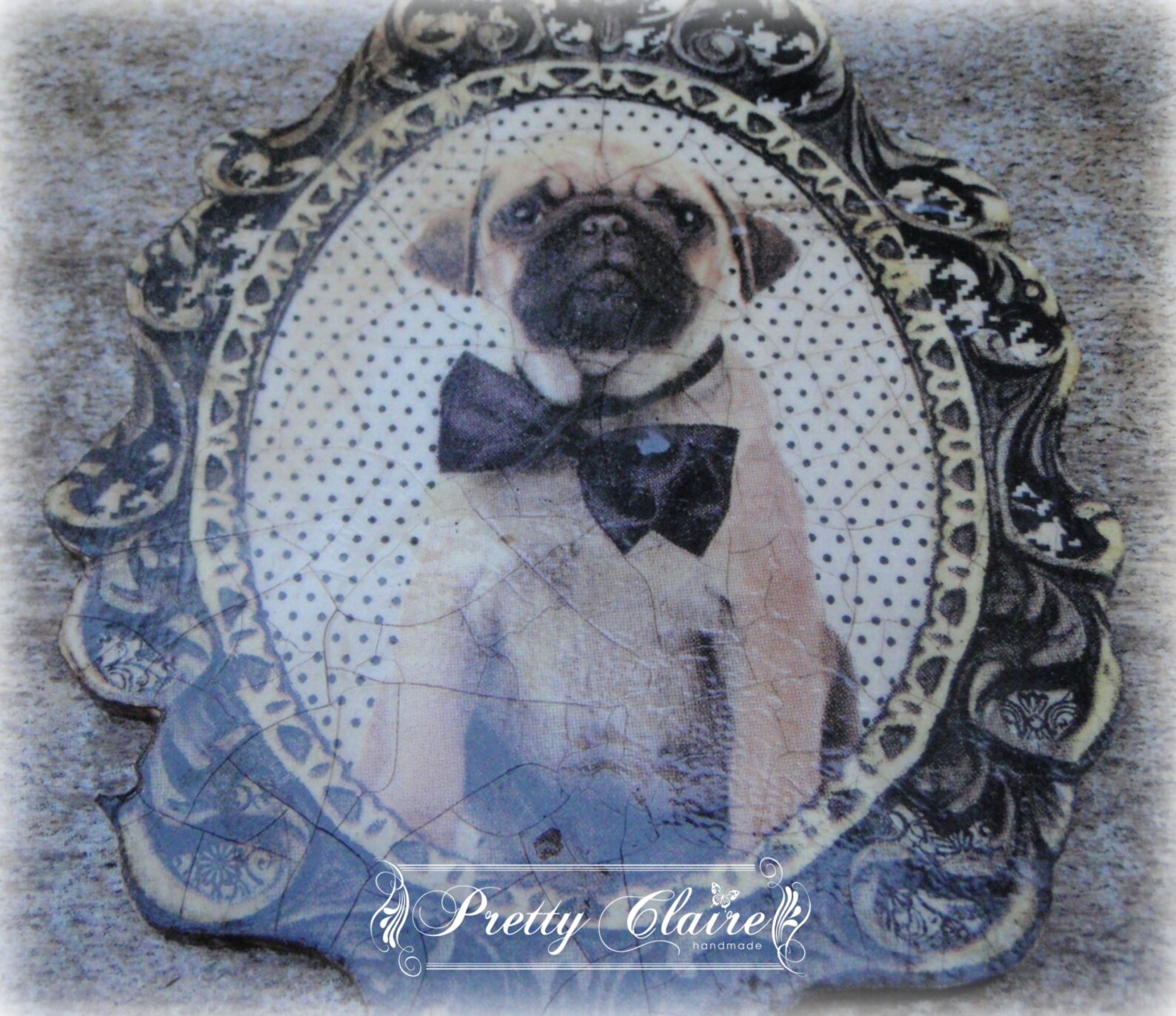 Vintage Decoupage Memory Box Decoupage Box Elegant Puppy Etsy