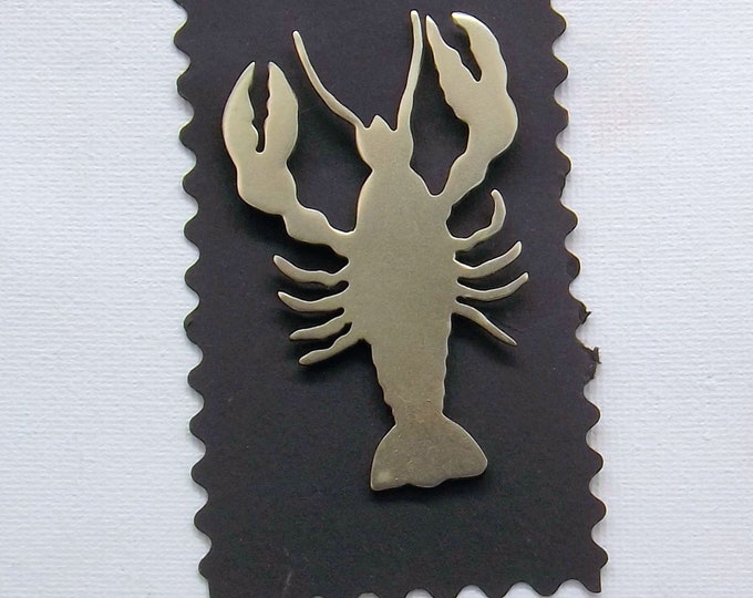 Brooch, lobster brooch, silver, statement, hatpin, lapel pin, sealife, fish, lobster