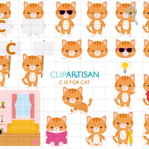 Cat Clipart, Cute Cats Holding Signs, Cat Reading, Cat Background, Cat Poses, PNG SVG Instant Download 0055