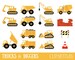 Trucks and Diggers Clipart / Construction Clipart 