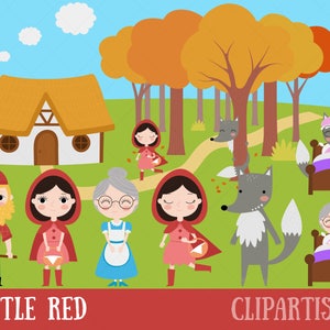 Little Red Riding Hood Clipart / Fairytale Clip Art