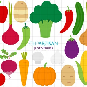 Vegetables Clipart, Veggies Clip Art, Broccoli, Carrot, Onion, Potato, Pepper, Pumpkin PNG 0051