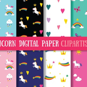 Unicorn Digital Paper | Scrapbook Papers / Scrapbooking / Collage