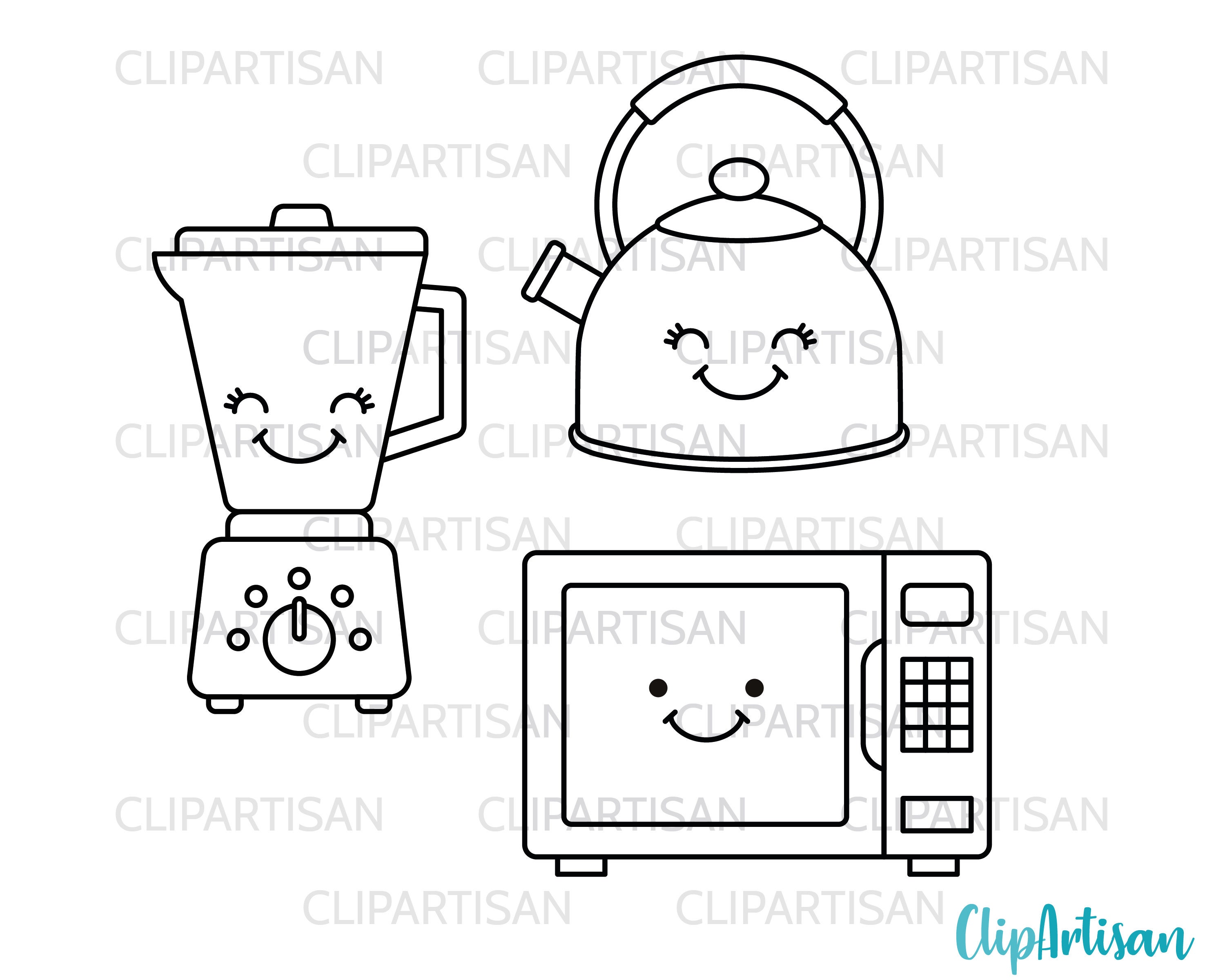 Kawaii Baking Clipart, Cute Kitchen Cooking Clip Art Set, PNG Instant  Download 0013