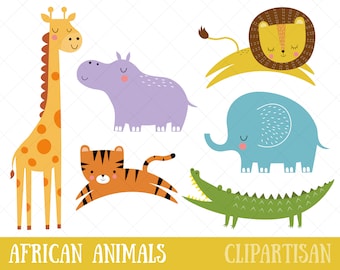 African Animals Clipart | Safari Clip Art | Jungle Animal Printable