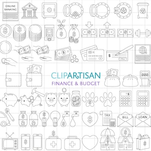 Clipart finanziaria, Francobolli digitali di bilancio, Clipart di risparmio di denaro, Tracker di denaro, Salvadanaio, Giorno di paga, PNG, SVG, 0058