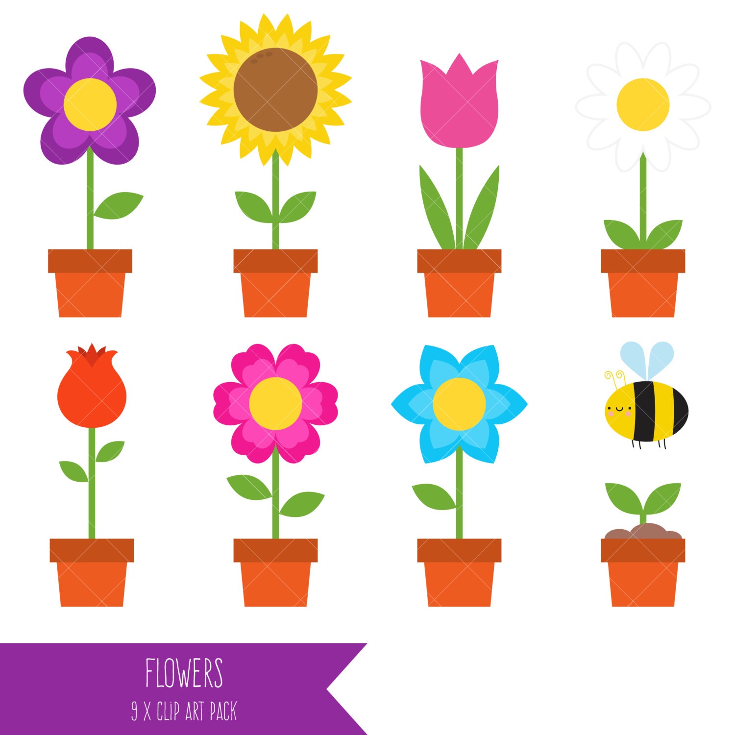 Flores imágenes prediseñadas coloridos flores / macetas flores - Etsy México Flores imágenes prediseñadas coloridos flores / macetas flores - Etsy México