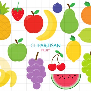 Fruit Clipart / Strawberry Clipart / Watermelon Clipart / Pineapple Clipart