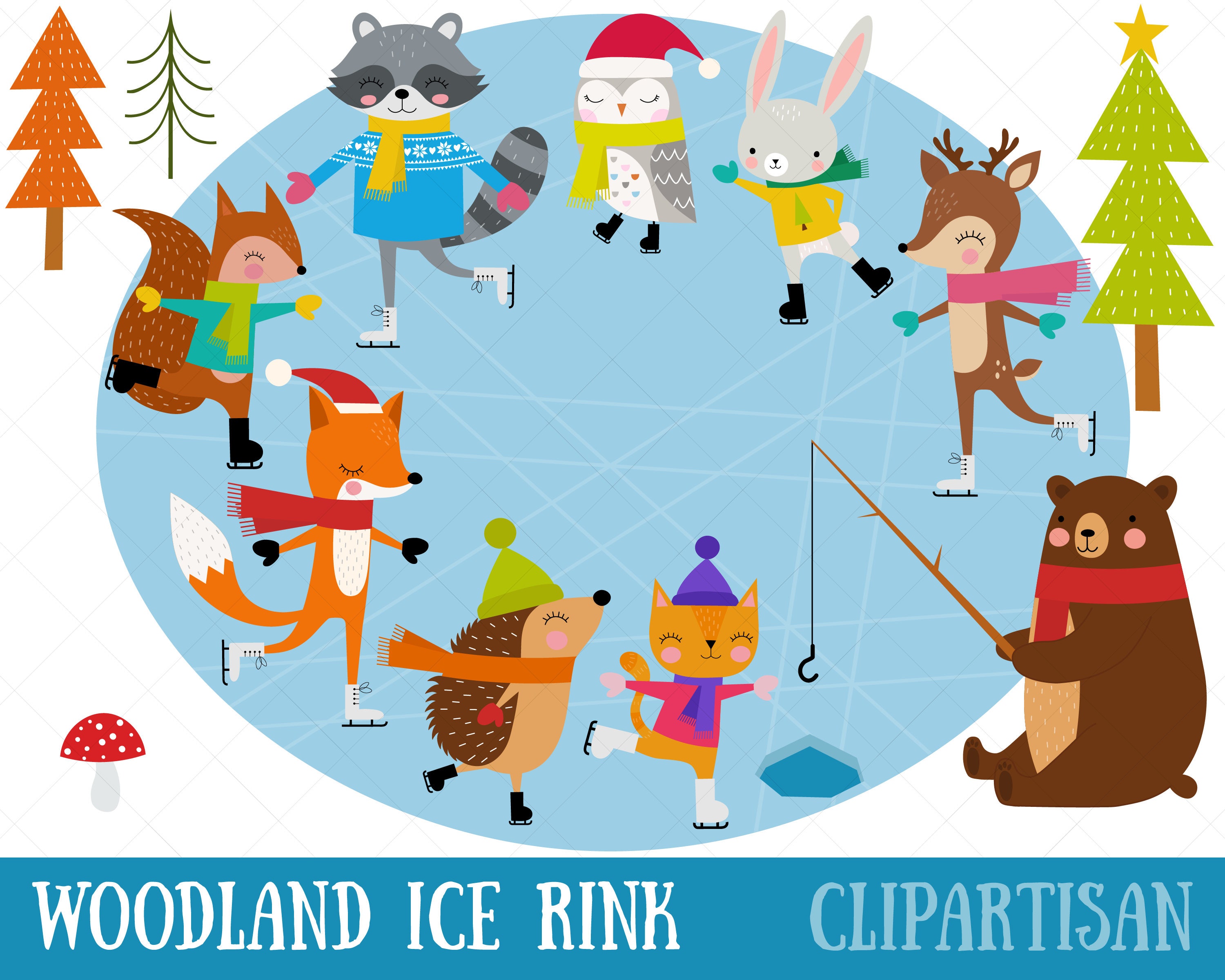Ice Skating Rink Clip Art