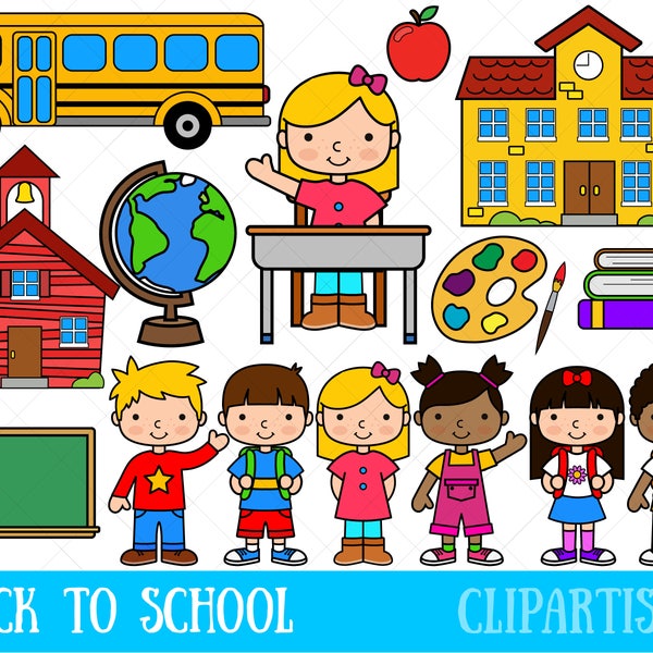 Back to School Clipart | First Day of School Clip Art