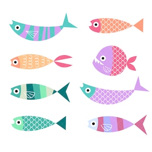 Peixe colorido Clipart