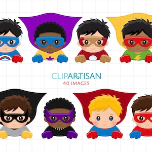 Flying Superhero Kids, Super Kids Costumes, Superheroes Clipart, Clipart, INSTANT DOWNLOAD 0026
