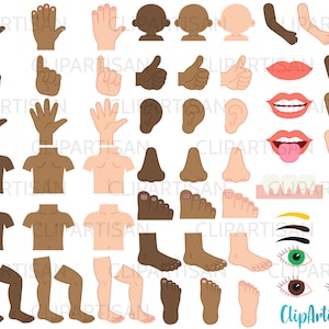 Body Parts Clipart Senses Anatomy Clip Art Human Body PNG Instant ...