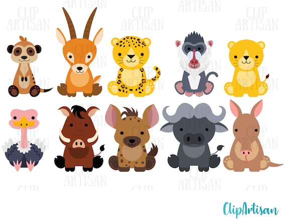 Jungle Animals Clipart, Jungle Friends Clip Art, Safari Animals, Animal  Clipart, Animals Clipart, Jungle Clip Art, Safari Clipart -  Israel